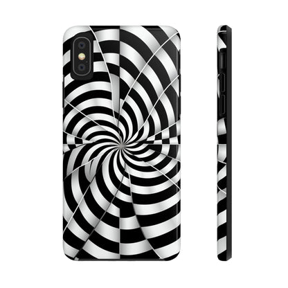 Trippy Black and White Optical Illusion iPhone Case