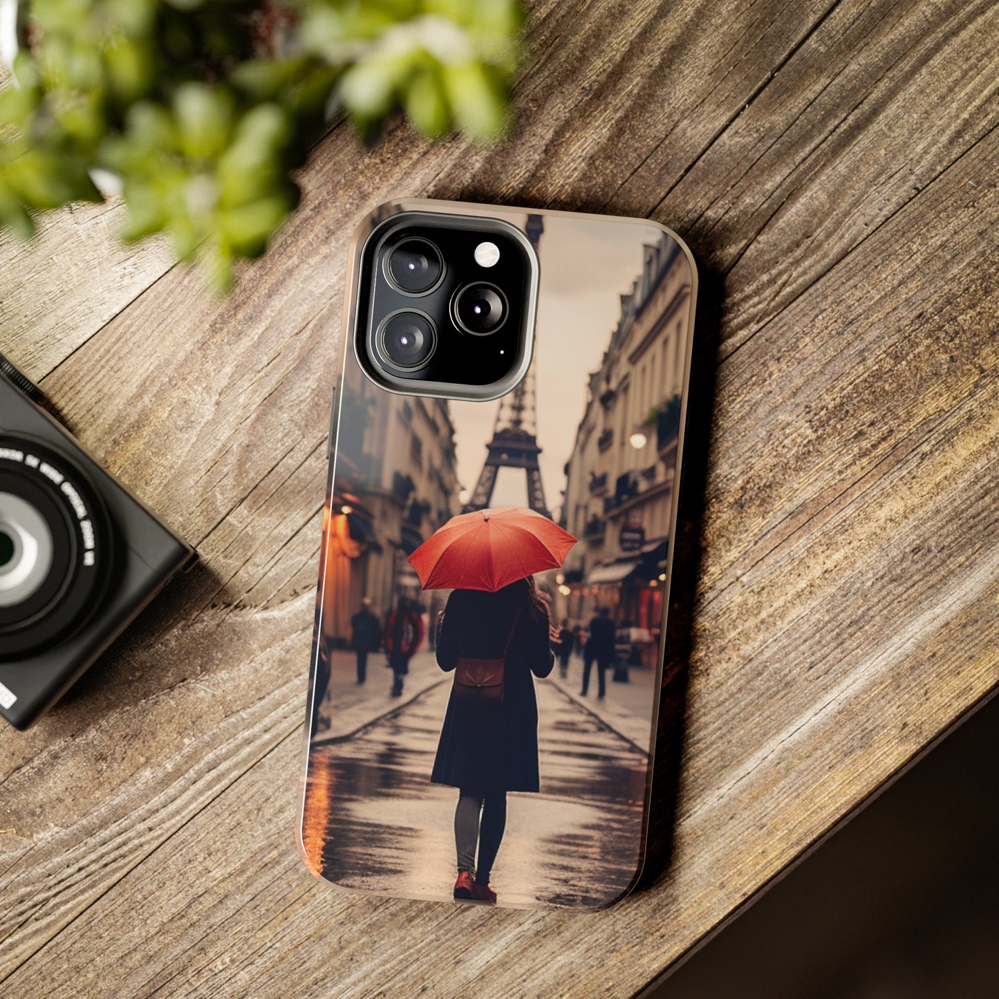 Rainy Day in Downtown Paris iPhone Case | Embrace the Romance of City Life