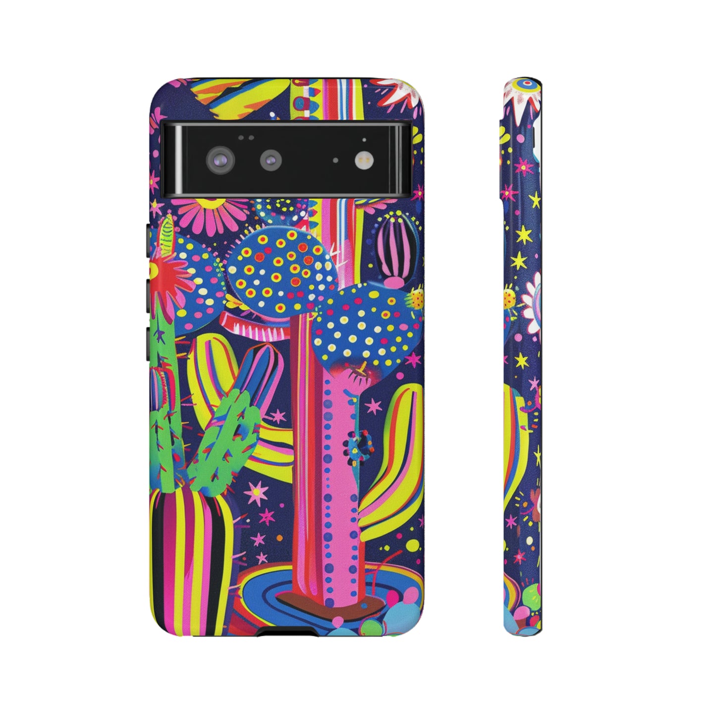 Retro 1960s Psychedelic Cactus Flowers Phone Case