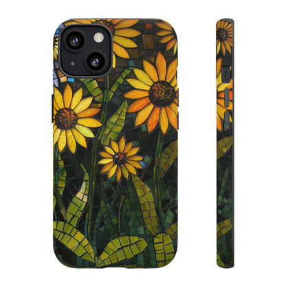 Yellow and Gold Daisy Mosaic Stained Glass Phone Case