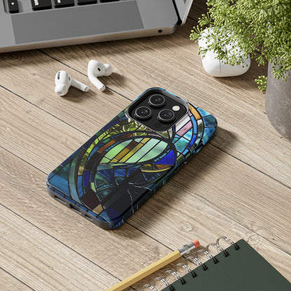 Stained Glass Floral: Art Deco Delight | Boho Chic Tough Case for iPhone & Samsung Galaxy Models