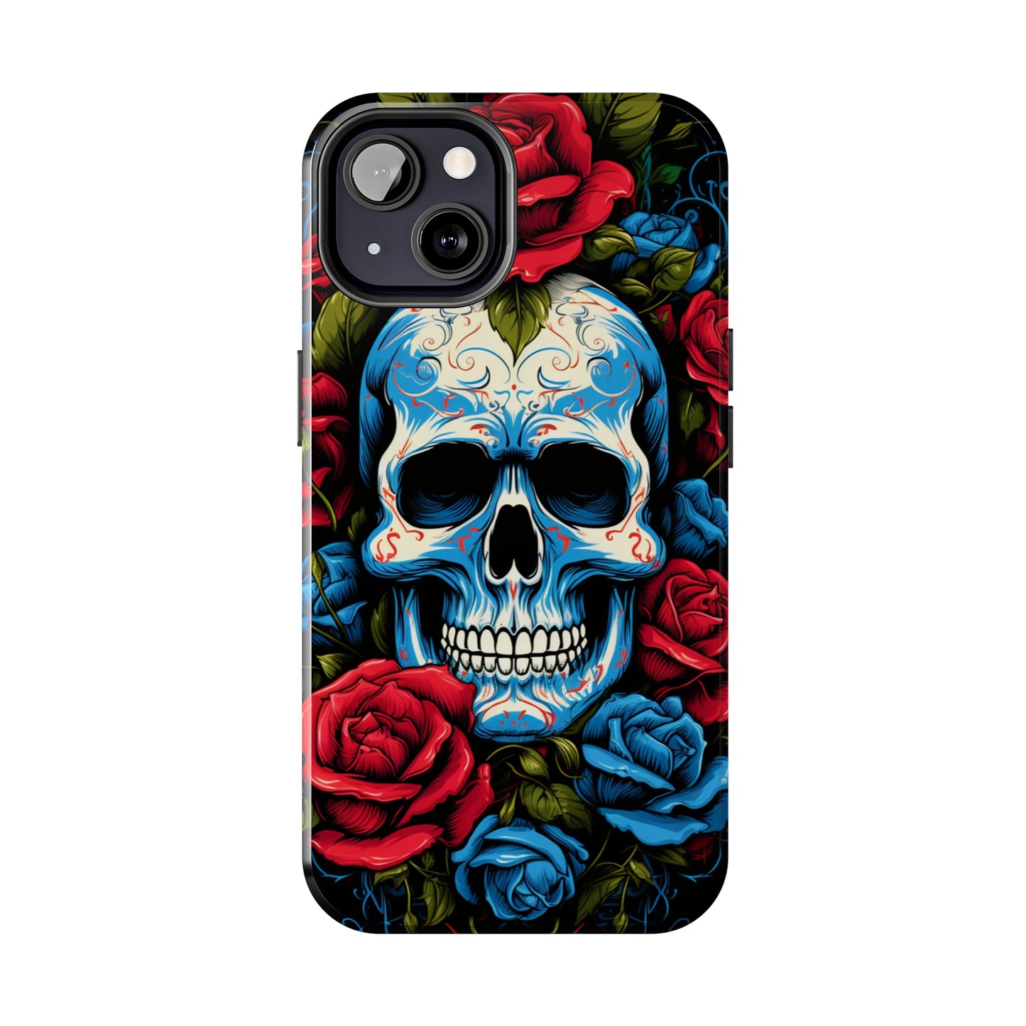 Skull and Roses iPhone Case | Edgy Elegance and Timeless Beauty