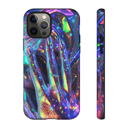 Marbled opalescent Holographic Print Phone Case