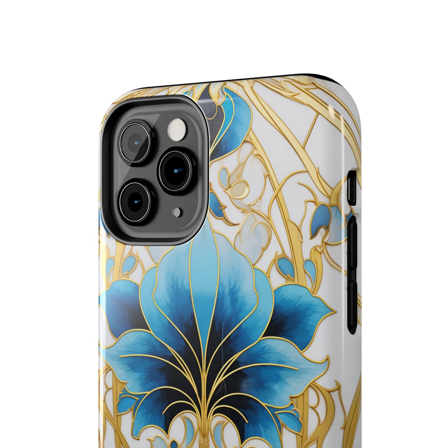 Floral Elegance: Art Deco Stained Glass iPhone Case | Vintage Glamour in Modern Protection iPhone Case for Models 11 through 14 Pro Max