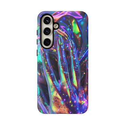 Marbled opalescent Holographic Print Phone Case