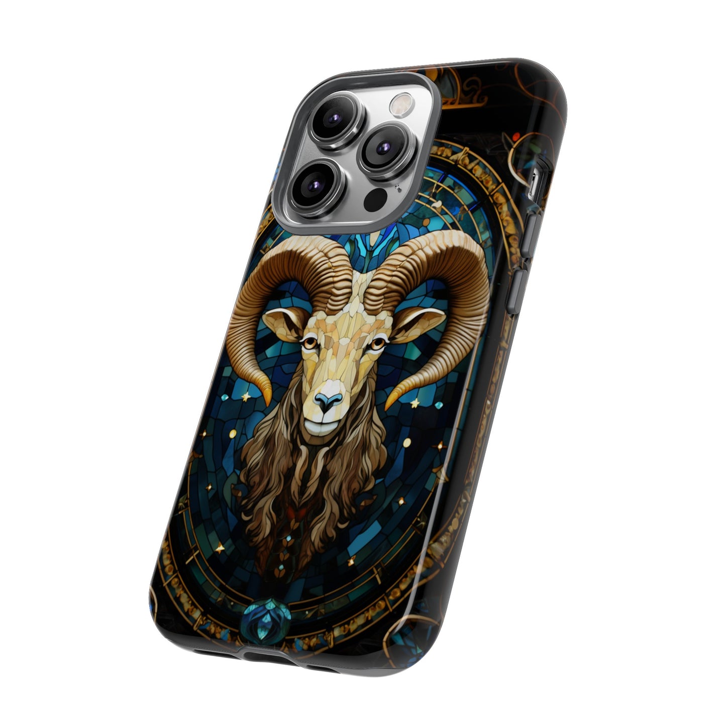 Aries Astrology Stained Glass Design Phone Case