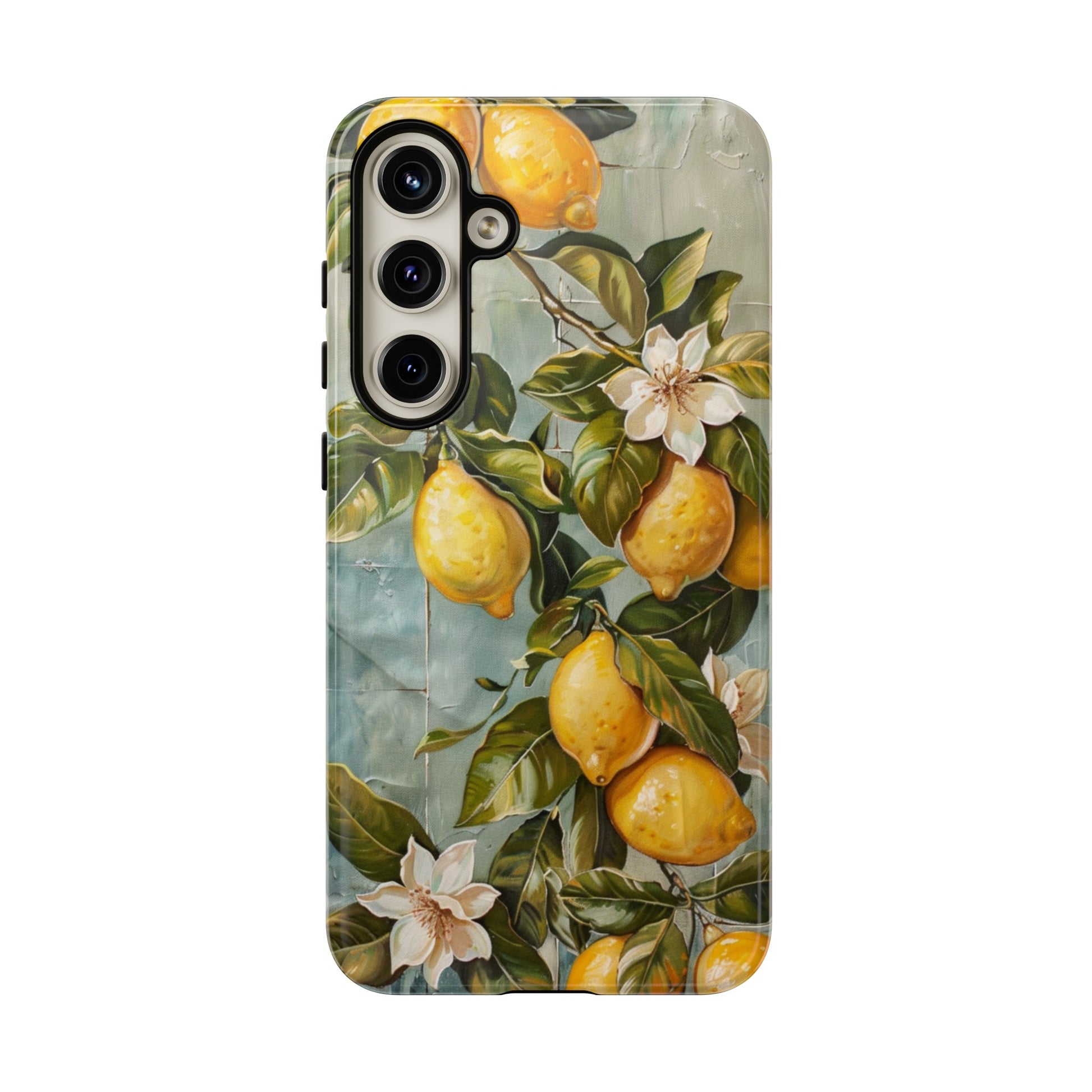 Mediterranean lemon tile phone case for iPhone 15 case