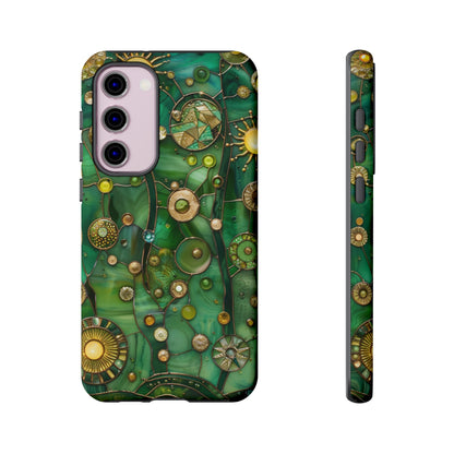 Green Celestial Stained Glass Mosaic Phone Case