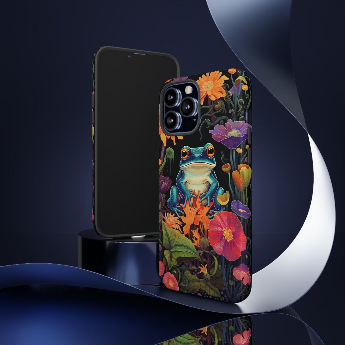 Floral Frogs Elegance Phone Case for Google Pixel, iPhone & Samsung Galaxy