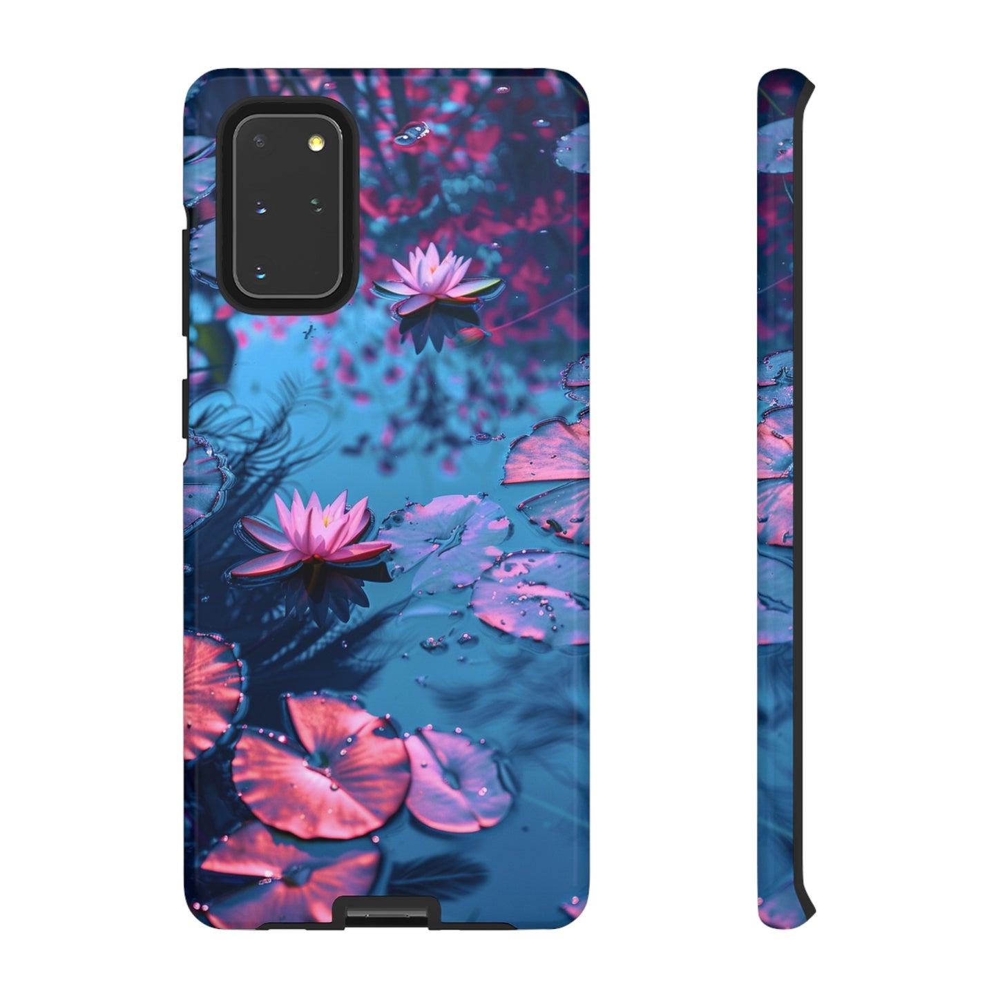 Magenta and Blue Color Zen Lily Pad Phone Case