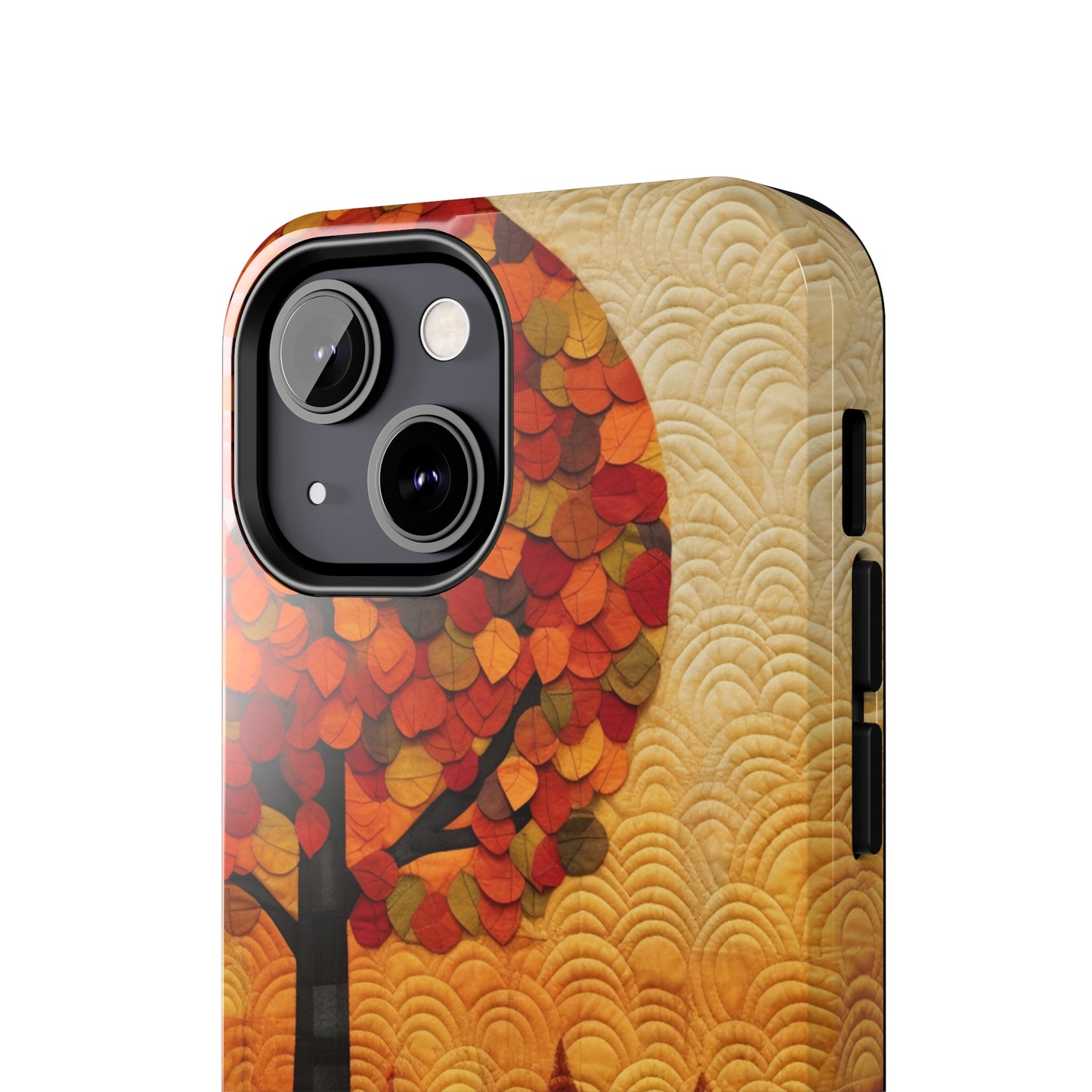 Autumn iPhone 15 Case, Forest Embroidered Style Phone Case | Cottagecore Fairytale Design | iPhone & Samsung | Boho Retro Vibe