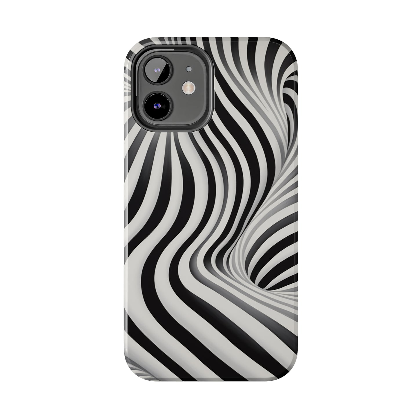 Twist Your Perception: Optical Illusion Tough Case for Apple iPhone Models – Where Art Meets Function
