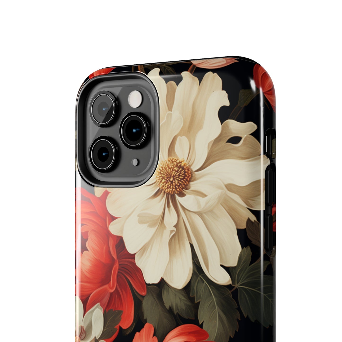 Vintage Floral Aesthetic Phone Tough Case | Antique Elegance for iPhone