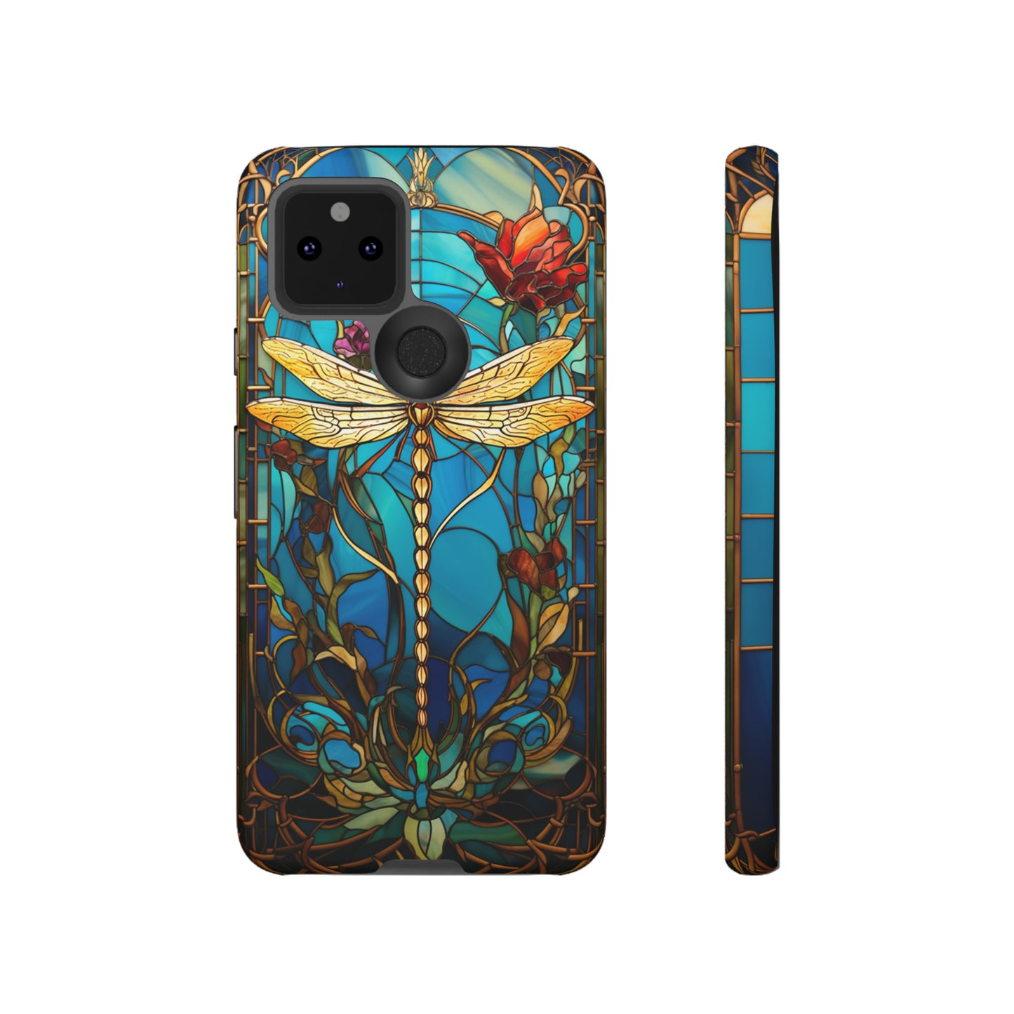 Vintage Art Nouveau Stained Glass Dragonfly Phone Case