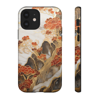 Chiyogami Floral Tough iPhone Case Galaxy S23 S22 S21 S20 Plus Ultra | Iphone 14 13 12 11 8 Pro Max Mini | Pixel 7 6 Pro 5 | Japanese Boho