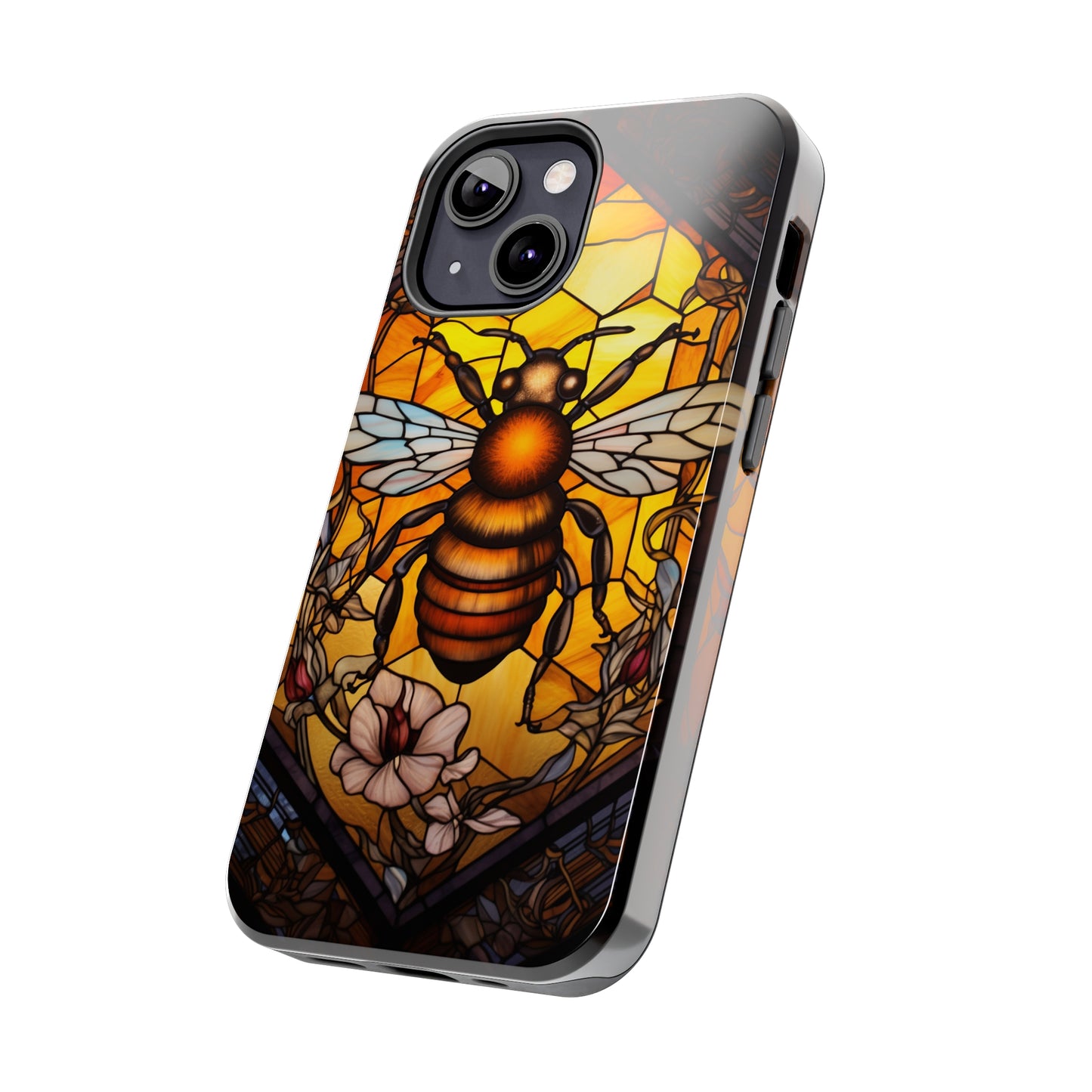 Stained glass Honey Bee iPhone Case | Embrace the Sweetness of Nature's Workers