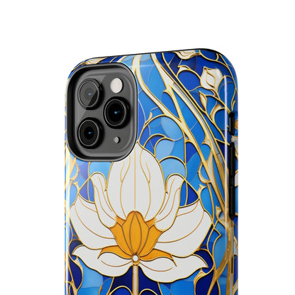 Art Deco Stained Glass iPhone Case | Vintage Floral Glamour, iPhone Case for Models 11 through 14 Pro Max