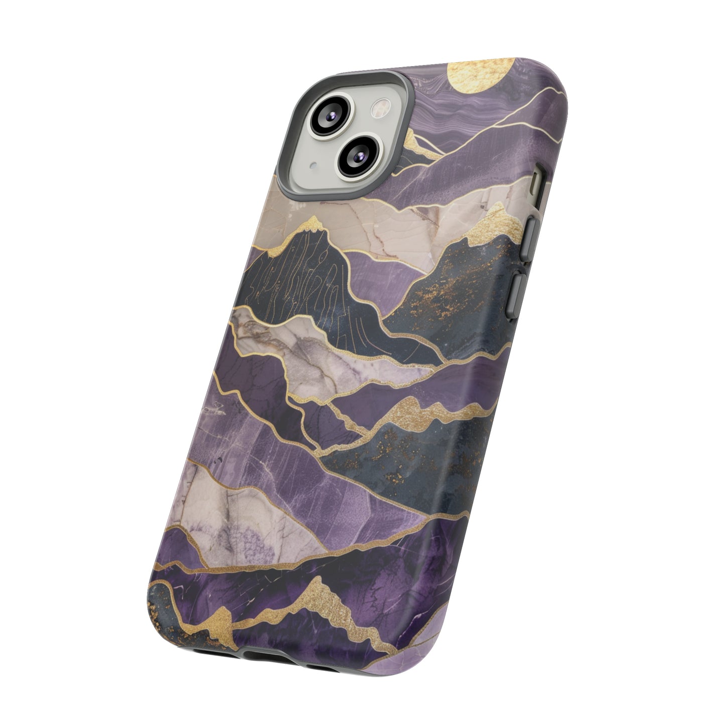 Abstract Purple Gold Mountain Phone Case