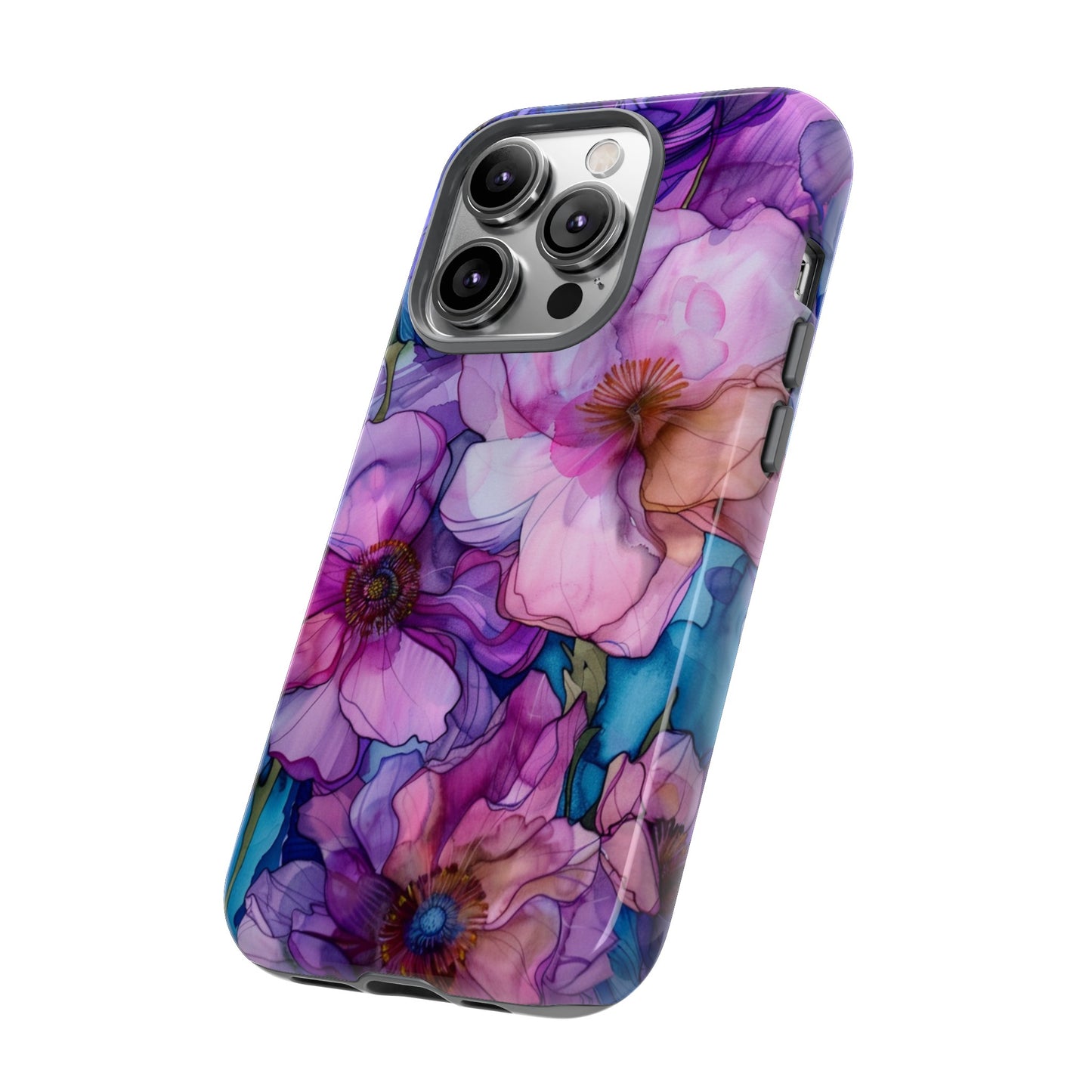 Purple Flower Stained Glass Phone Case