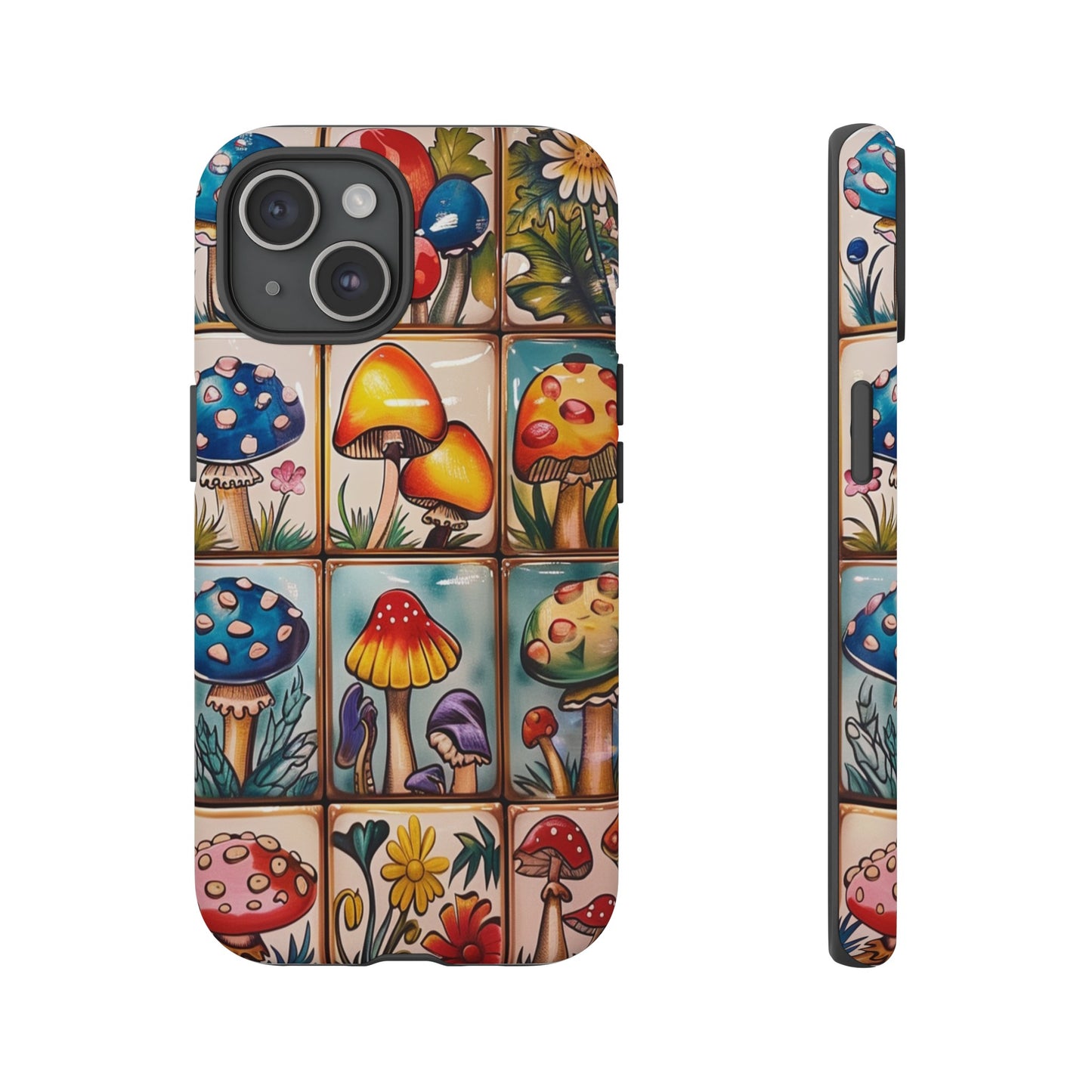 Trippy Magic Mushroom Tile  Abstract Art Phone Case