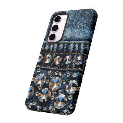 Blue Jean Queen Rhinestone Bling Phone Case