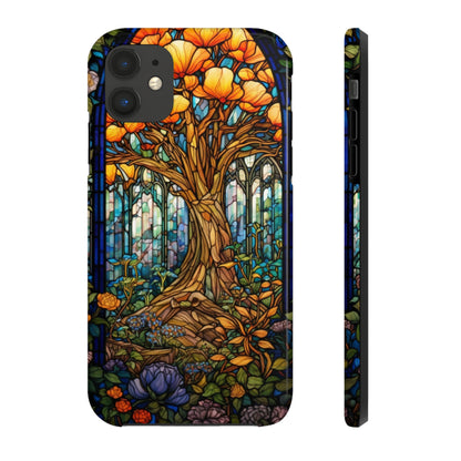 Tree of Life Stained Glass Style iPhone Tough Case | Embrace Nature's Harmony with Durable Elegance