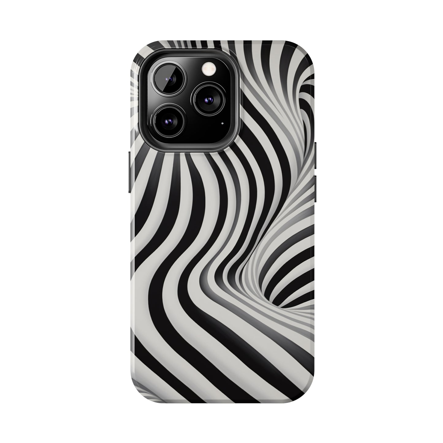 Twist Your Perception: Optical Illusion Tough Case for Apple iPhone Models – Where Art Meets Function