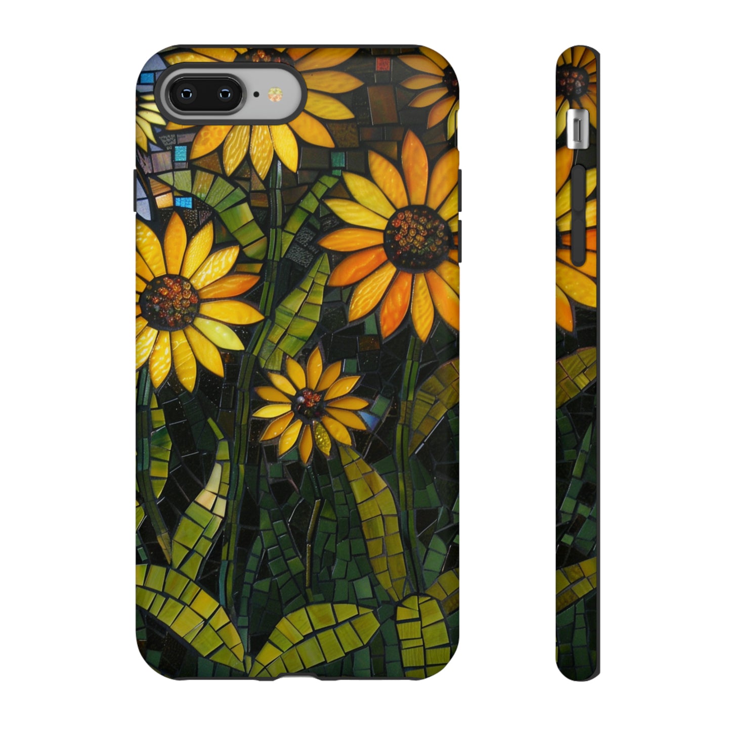 Yellow and Gold Daisy Mosaic Stained Glass Phone Case