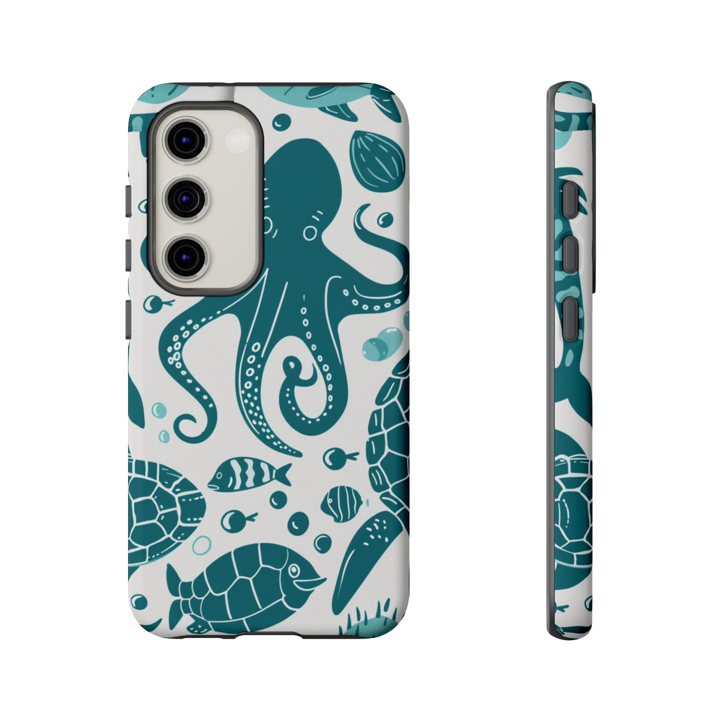 Undersea World Octopus, Turtle, Manta Ray Phone Case