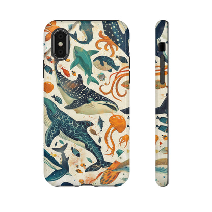 Undersea World Shark, Turtle, Manta Ray Phone Case