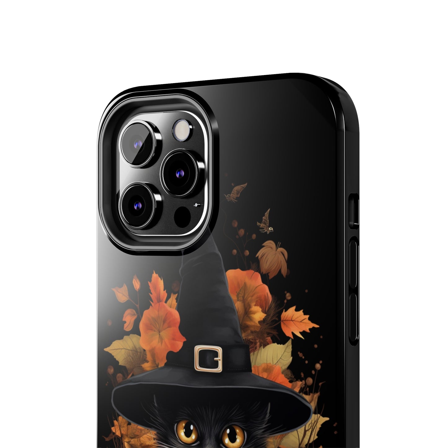 Trick or Treat Delight: Adorable Witch Cat Halloween Celebration | Whimsical iPhone Case