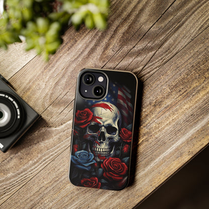 Skull USA Flag iPhone Case | Patriotic Edge with Stylish Protection