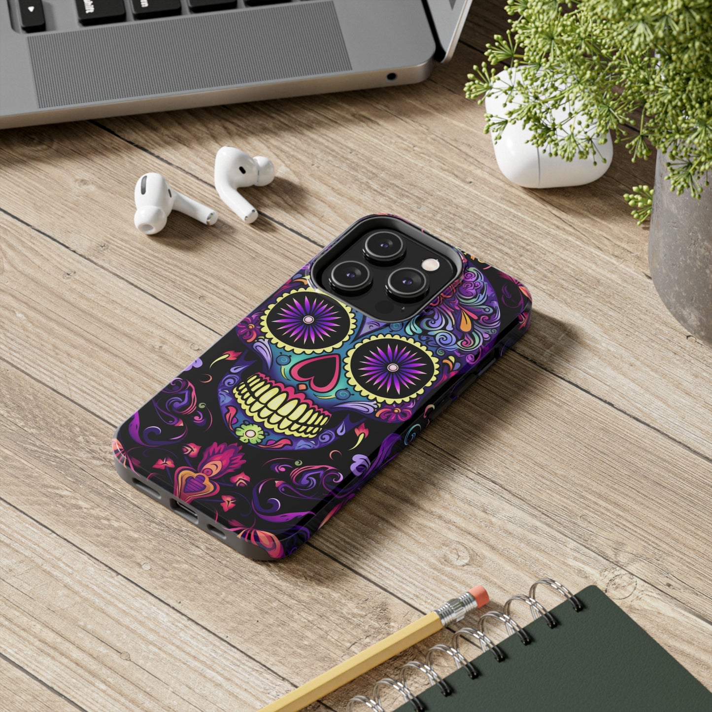 Sugar Skull iPhone Case | Dia de los Muertos Tough Case for iPhone 11, 12, 13