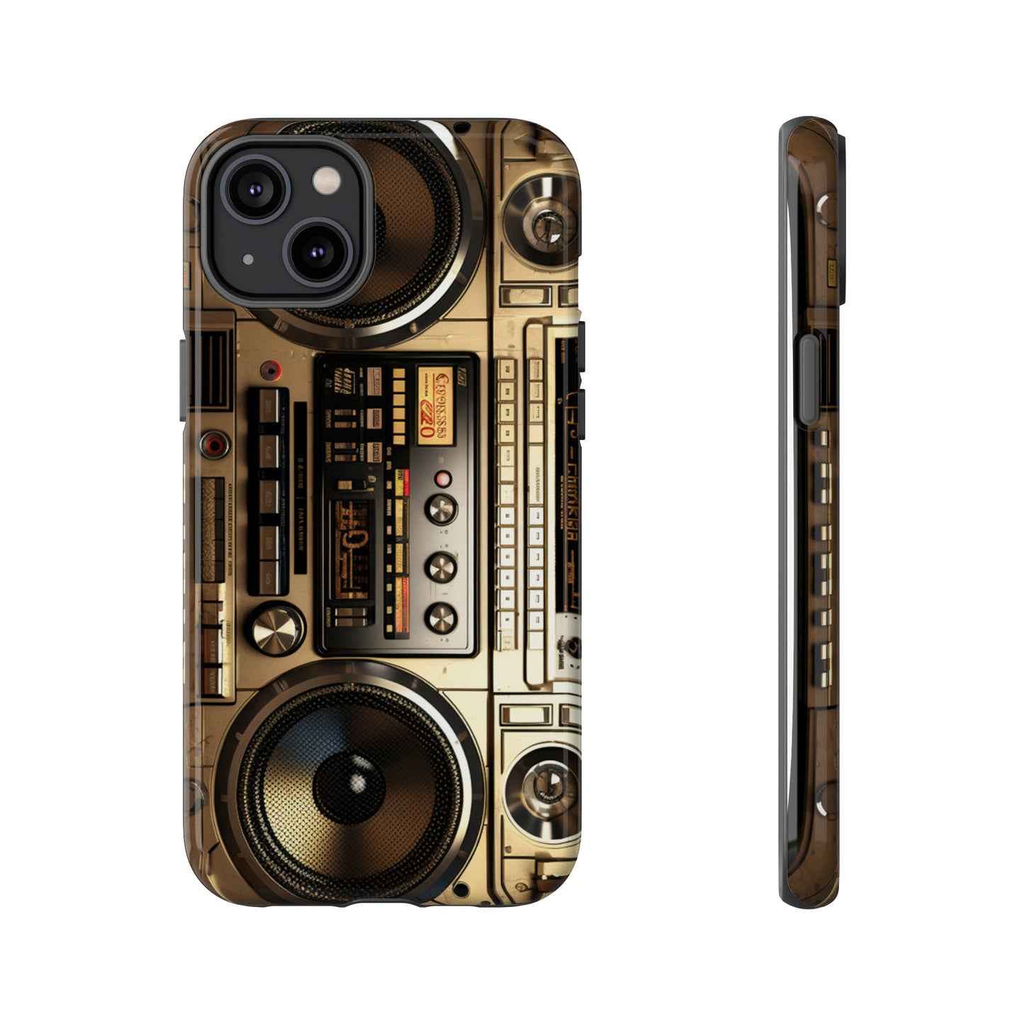 Urban Beats: Boombox Hip Hop Music Pixel Phone Case | Retro Rhythms for iPhone 15 Models