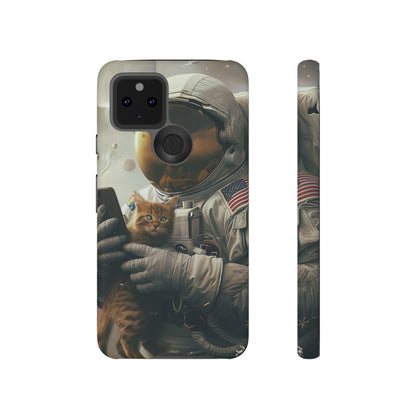 The Astronaut and the Cat Phone Case