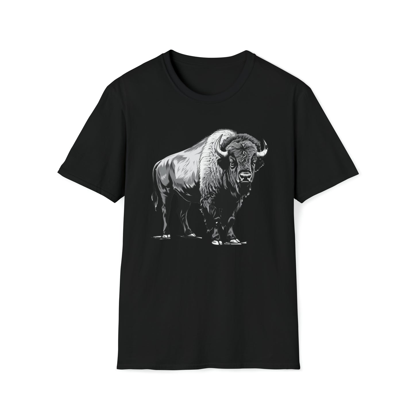 Western Bison Shirt - Bison T Shirt - Buffalo Shirt - Wyoming Shirt - Bison, 100% Cotton - Casual Comfort - Unique Wildlife Design