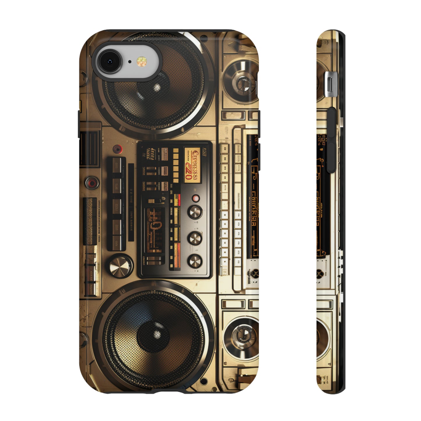 Urban Beats: Boombox Hip Hop Music Pixel Phone Case | Retro Rhythms for iPhone 15 Models