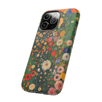 Gustav Klimt Style Flower Garden Painting Phone Case