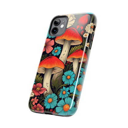 Psychedelic Retro Mushrooms iPhone case | Dive into Vintage Vibes