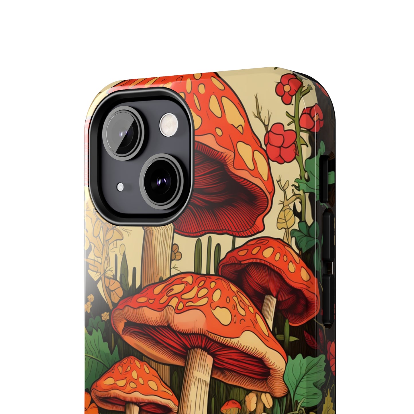 Psychedelic Retro Mushrooms: Dive Deep into Nostalgic Vibes | iPhone Case