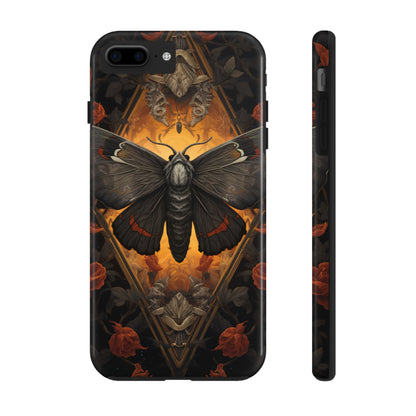 iPhone Case | Lost in Thought: Dark Academia Moth iPhone Tough Case