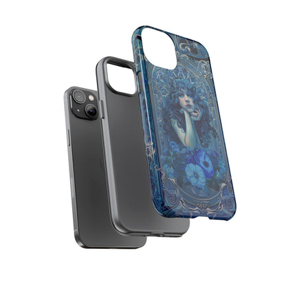 Blue Floral Art Nouveau Style Phone Case