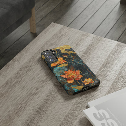 Chiyogami Floral Scroll Work Phone Case