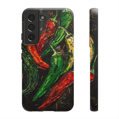 Green and Red Chili Peppers Phone Case