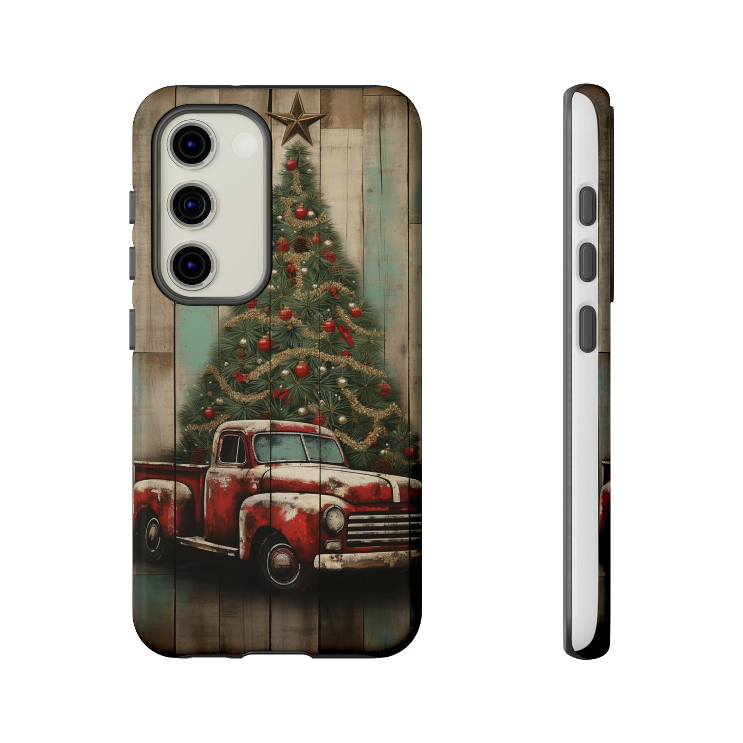 Classic Red Pickup Truck Christmas Phone Case