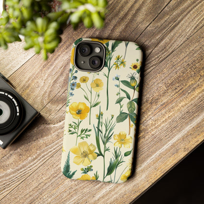 Floral Sage Yellow Wildflower Phone Case