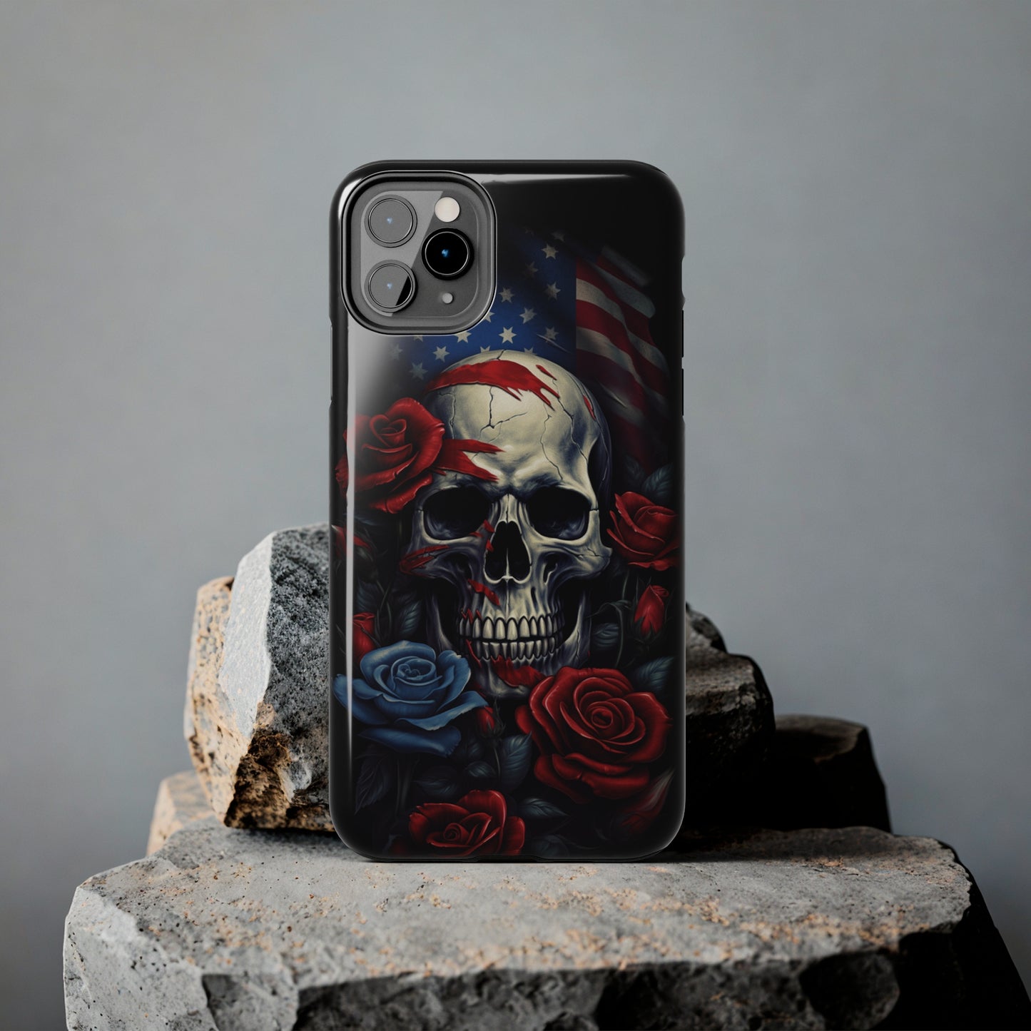 Skull USA Flag iPhone Case | Patriotic Edge with Stylish Protection