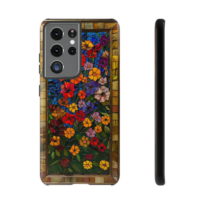 Gustav Klimt Style Flower Garden Painting Phone Case for iPhone 15, 14, Pro Max, 13, 12 & Samsung Galaxy S23, S22, S21, Google Pixel