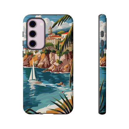 Midcentury French Riviera Sailboat Painting Phone Case