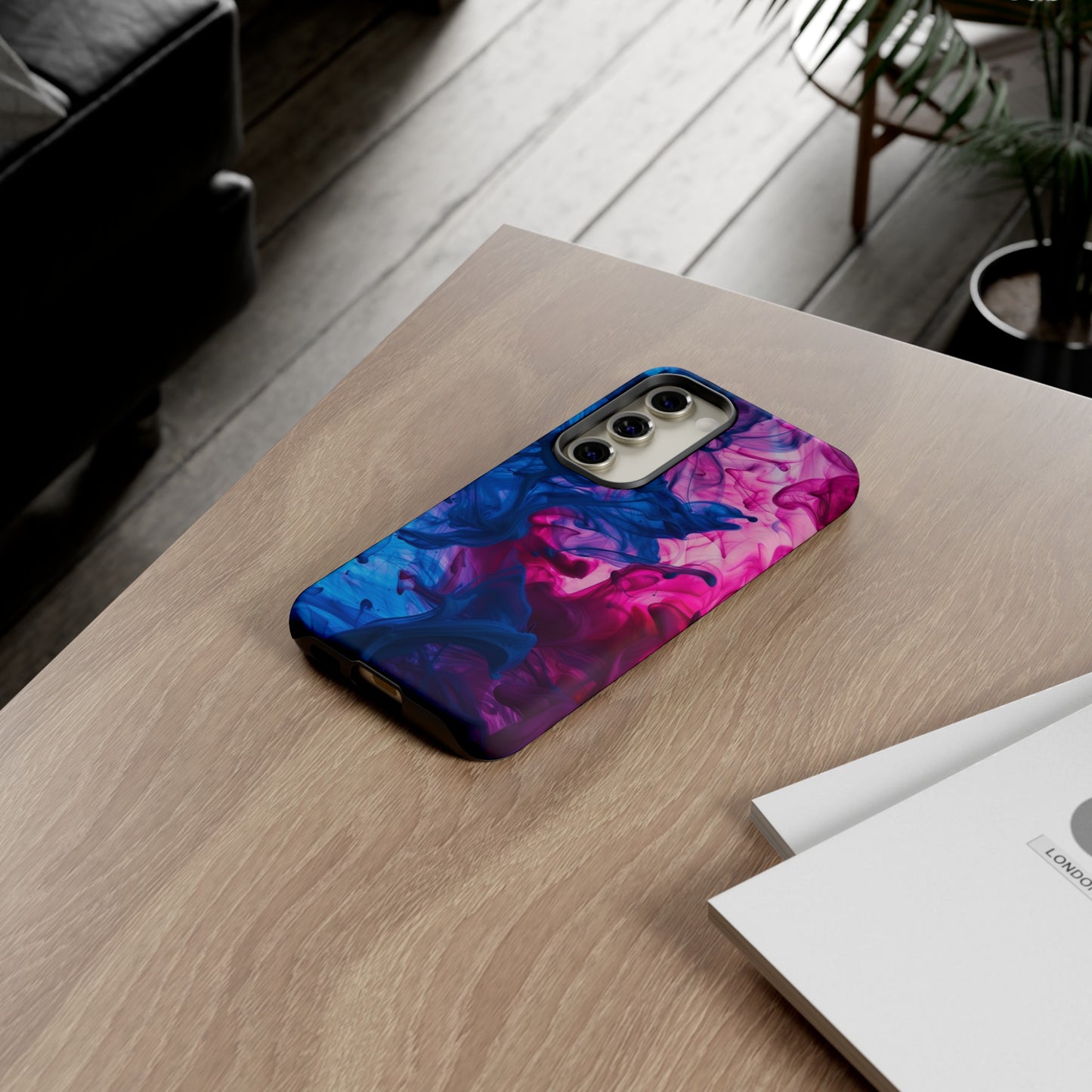 Magenta and Blue Color Explosion Phone Case